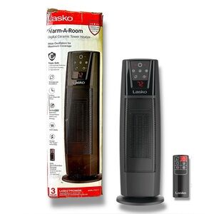 Lasko CT20111 1500W Ceramic Tower Space Heater w/ Remote – Open Box